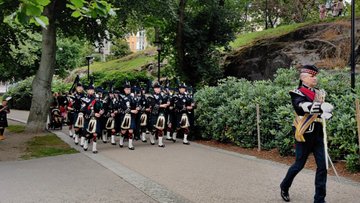 Säckpipa Parader och Tattoo- The thistle Pipe Band, Stockholm
